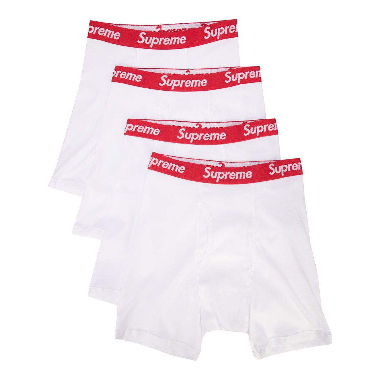 Supreme Hanes Boxer (4 Pack) Briefs White