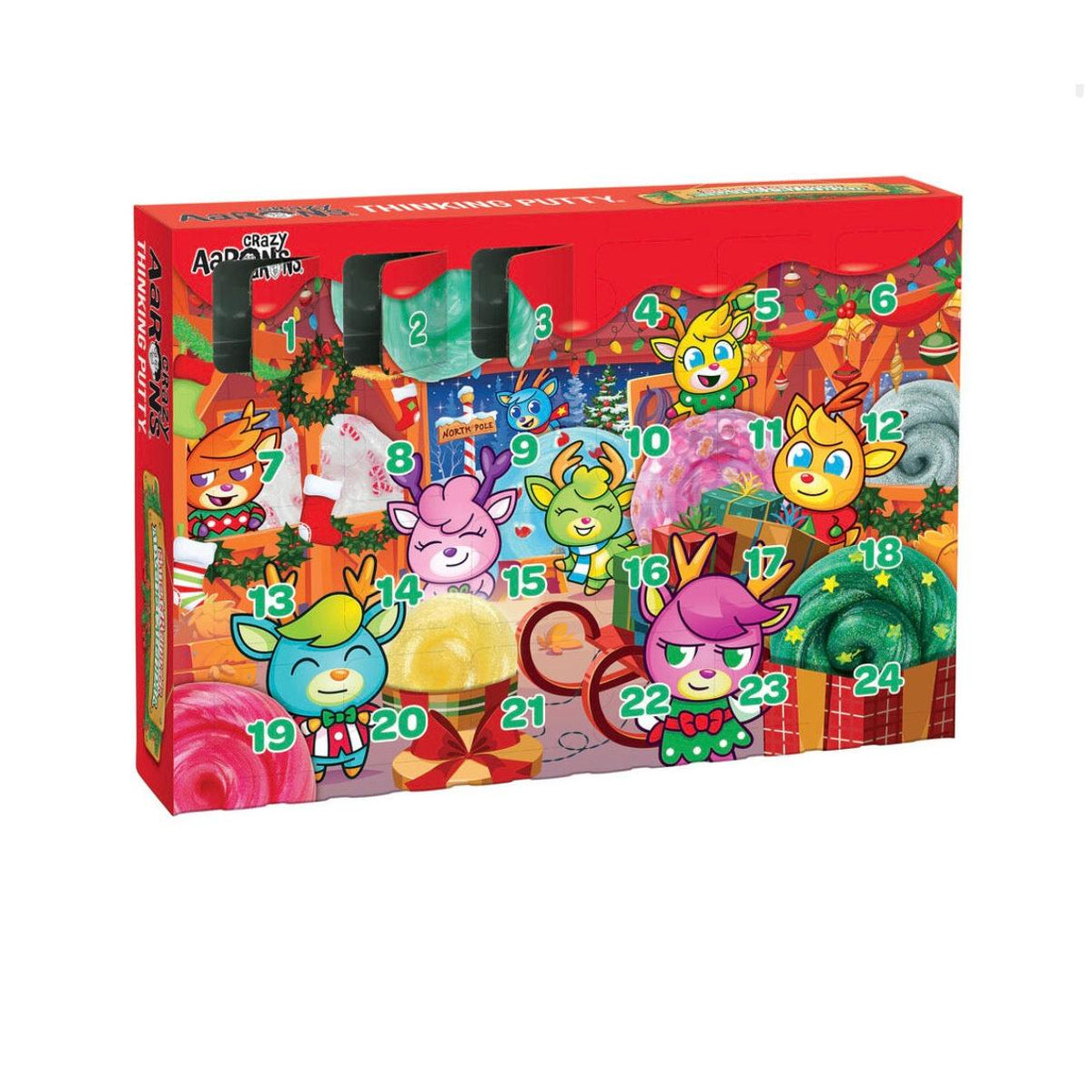 Crazy Aaron’s Thinking Putty Santa’s Reindeer Advent Calendar 2026