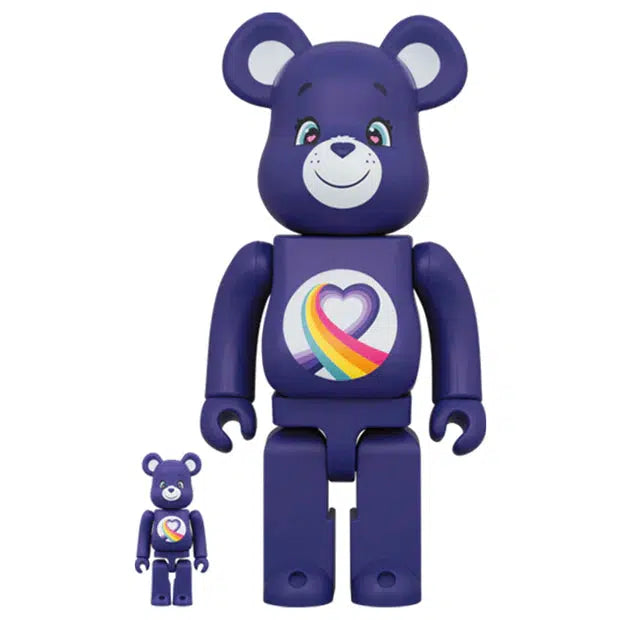 BE@RBRICK Rainbow Heart Bear™ 100% & 400% | Waves Never Die | Medicom | Toy