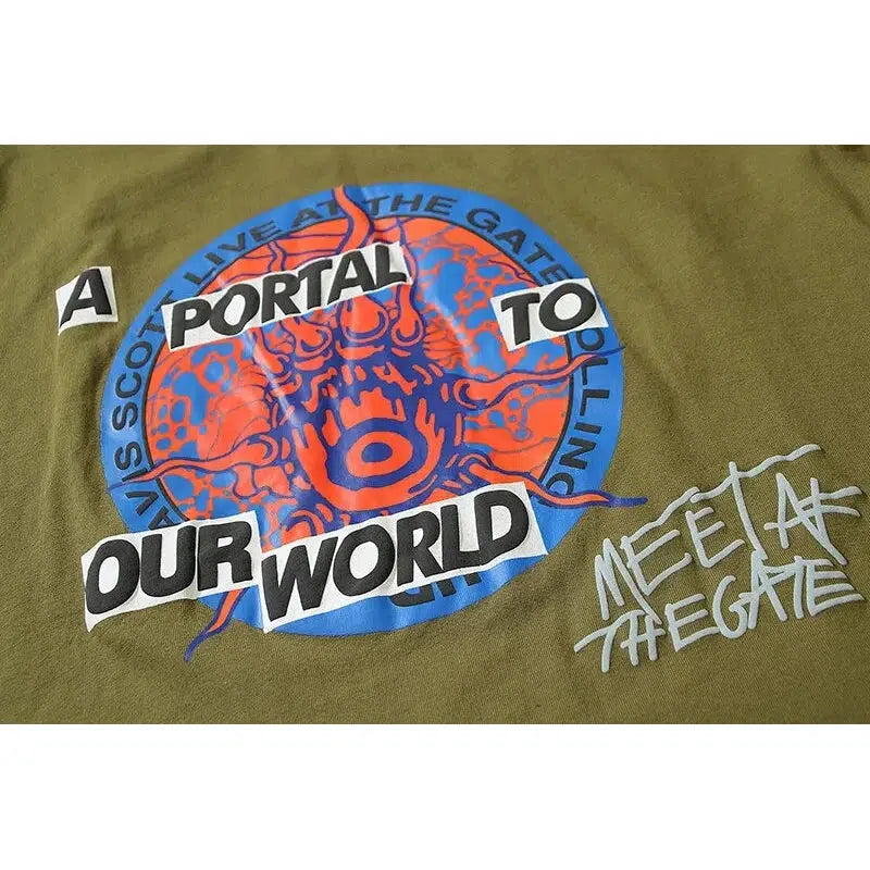 Travis Scott Portal to our world Tee | Waves Never Die | Travis Scott | T-Shirt