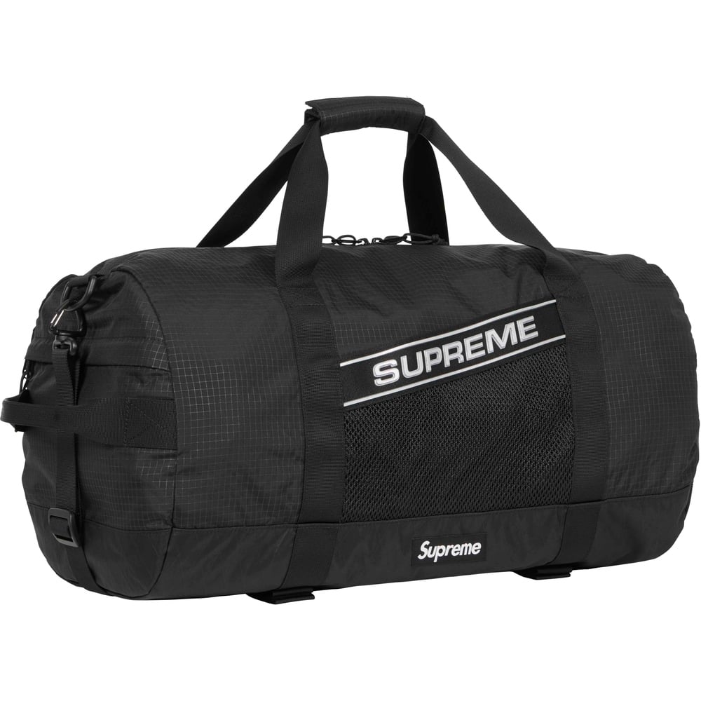 Supreme Logo Duffle Bag (Black) | Waves Never Die | Supreme | Bag