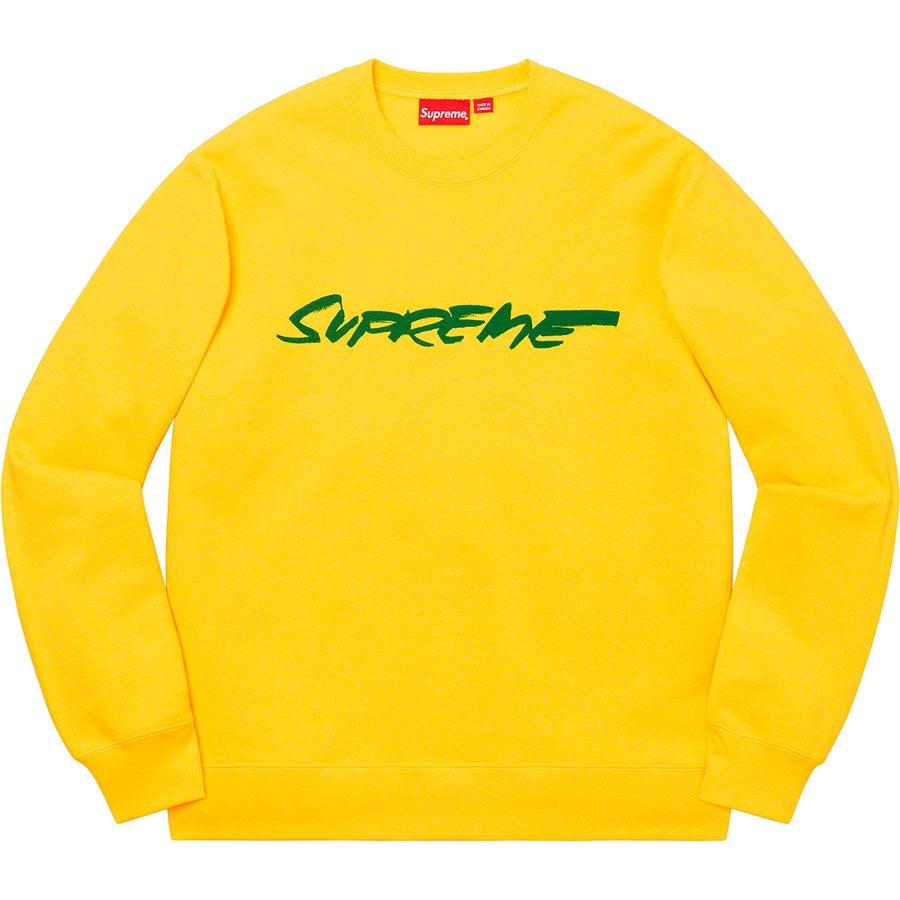 Supreme Futura Logo Crewneck (Yellow) | Waves Never Die | Supreme | Crews and Sweaters