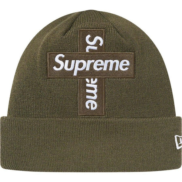 Buy Supreme New Era® Cross Box Logo Beanie (Olive) Online - Waves Au
