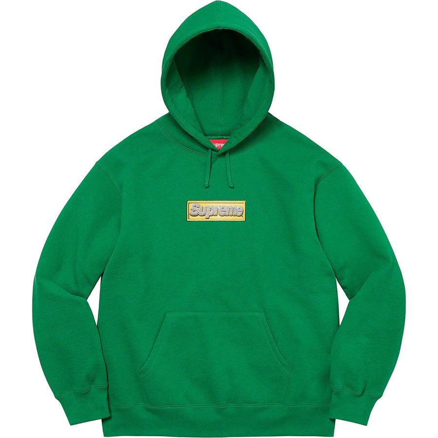 Supreme Bling Box Logo Hooded Sweatshirt (Green) | Waves Never Die | Supreme | Hoodie