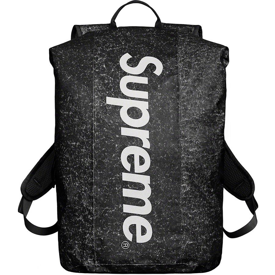 Supreme Waterproof Reflective Speckled Backpack (Black) | Waves Never Die | Supreme | Bag