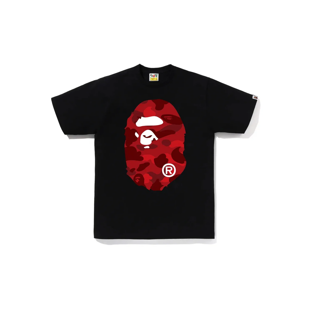 BAPE Colour Camo Big Ape Head T-Shirt 'Black/Red'