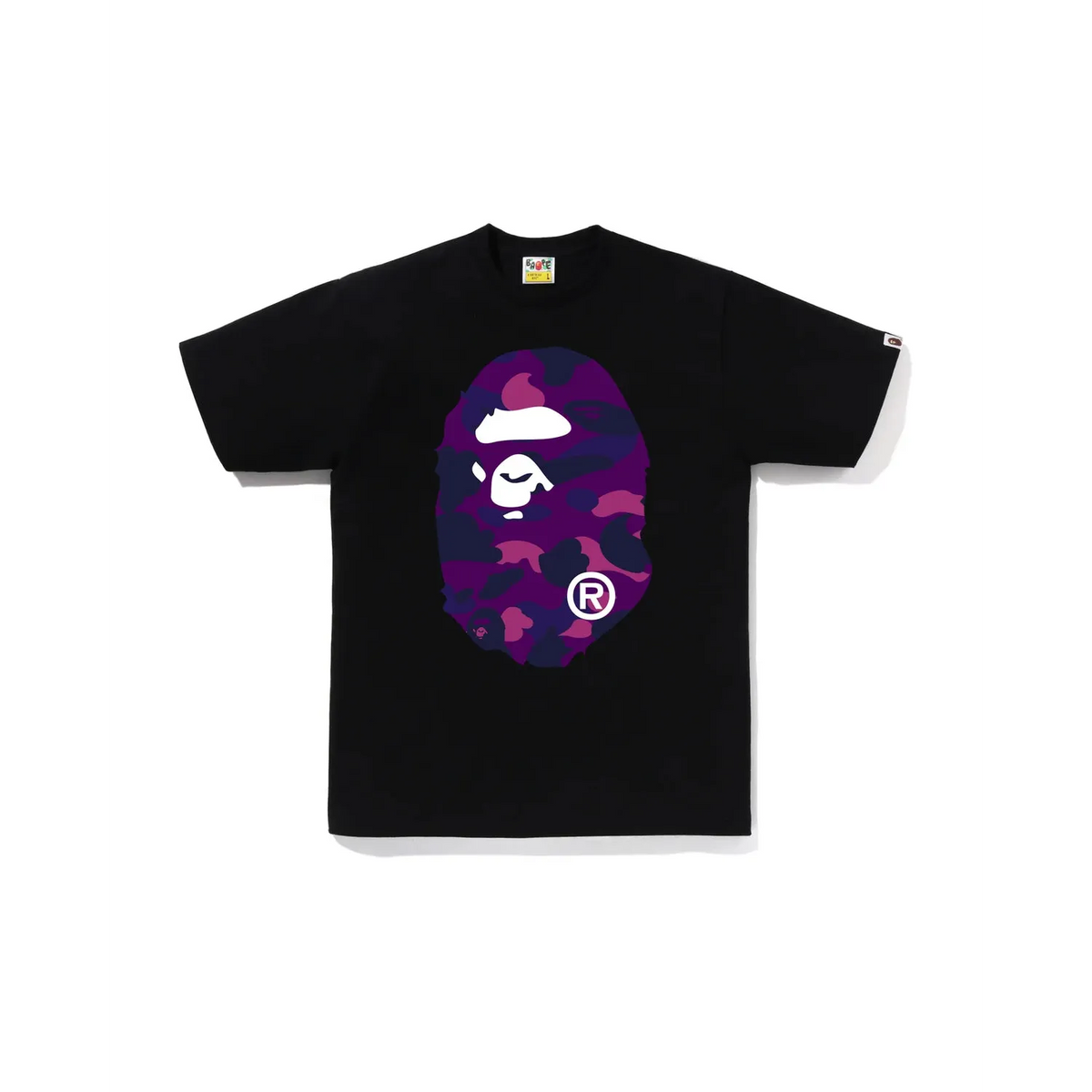 BAPE Colour Camo Big Ape Head T-Shirt 'Black/Purple'