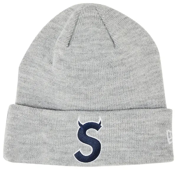 Supreme x New Era S Logo Beanie 'Heather Grey'