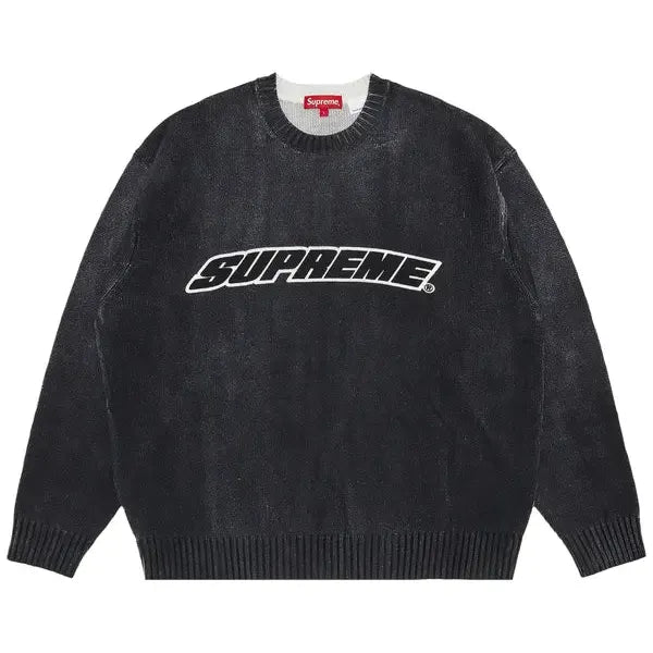 Supreme Printed Washed Sweater 'Black'