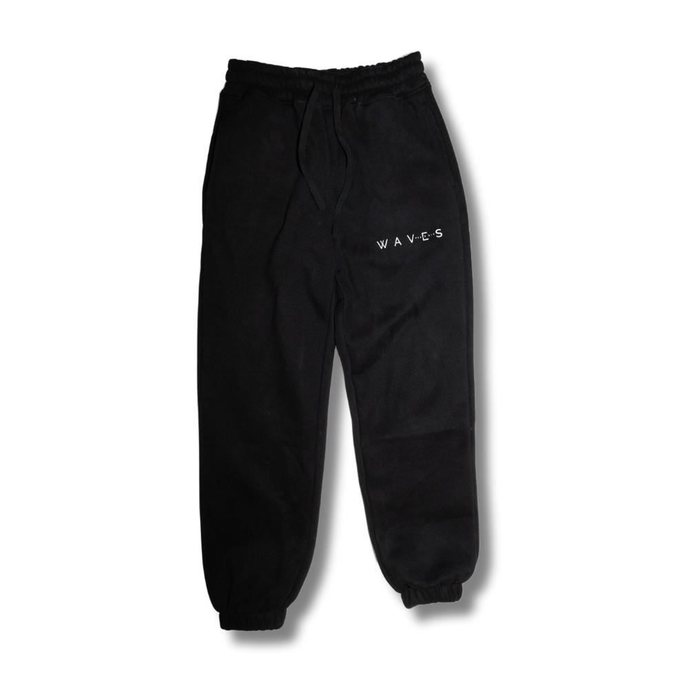 Waves Collection 001 Sweatpants (Triple Black) | Waves Never Die | Waves Never Die | Pants