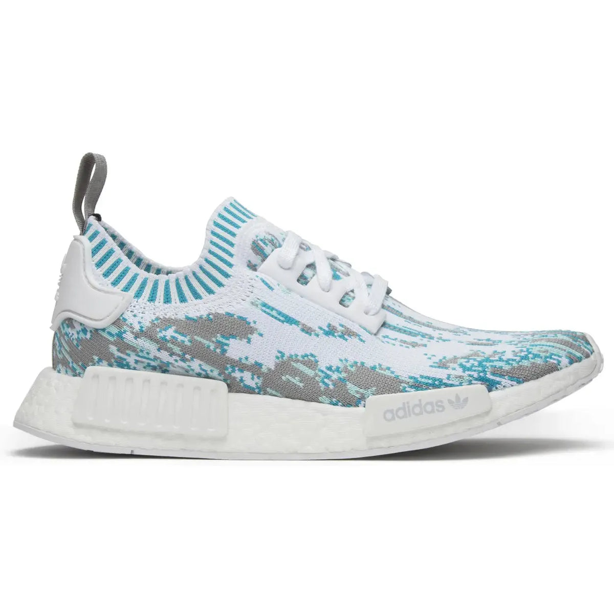 Sneakerstuff x Adidas NMD_R1 Primeknit 'Datamosh Aqua' (Lightly Worn)