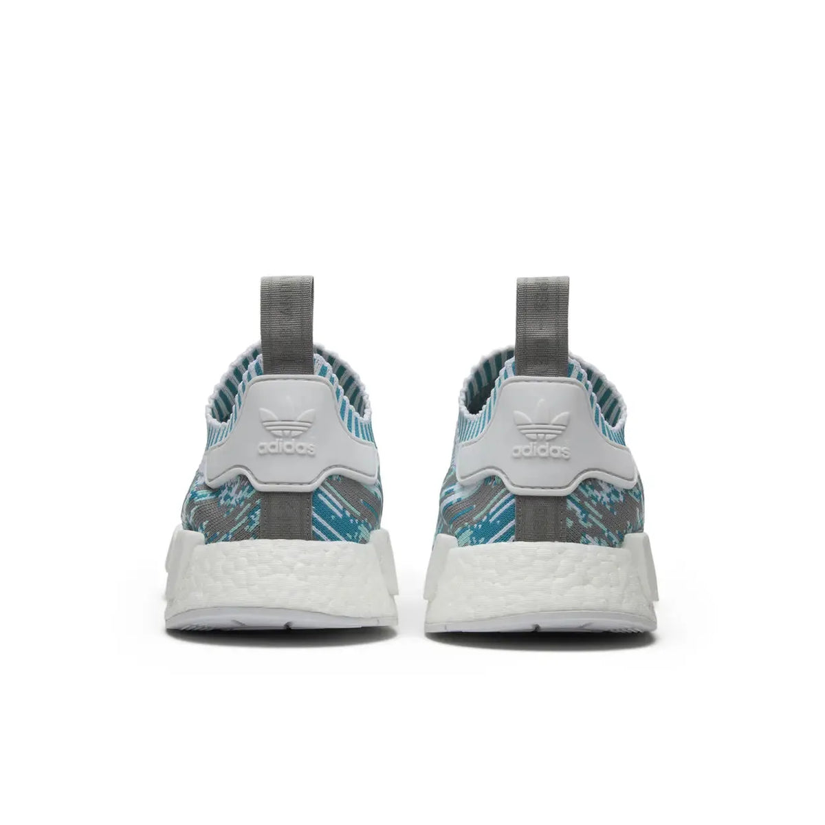Sneakerstuff x Adidas NMD_R1 Primeknit 'Datamosh Aqua' (Lightly Worn)