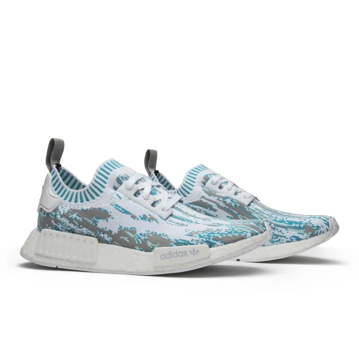 Sneakerstuff x Adidas NMD_R1 Primeknit 'Datamosh Aqua' (Lightly Worn)