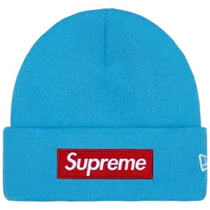 Supreme New Era Box Logo Beanie 'Cyan'