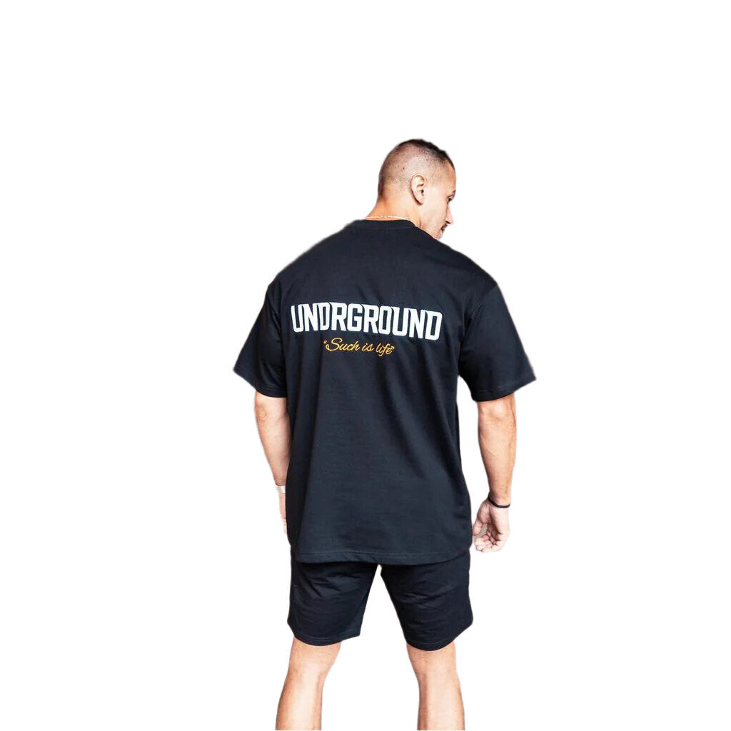 Undrground Such Is Life Relaxed Fit T-Shirt 'Black'