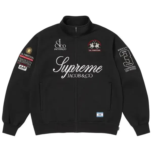 Supreme x La Martina x Jacob & Co Zip Up Sweatshirt 'Black'