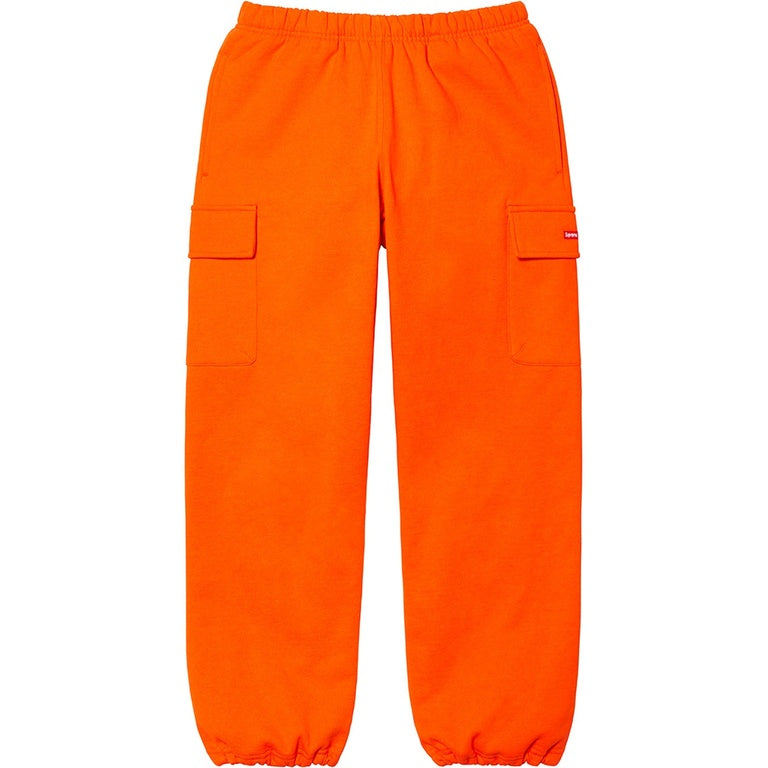 Supreme Small Box Logo Cargo Sweatpants 'Orange'