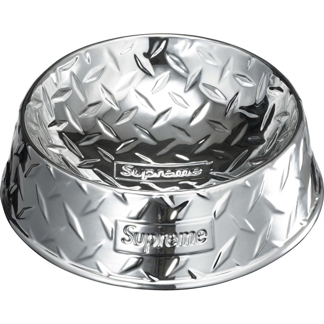 Supreme DIAMOND PLATE DOG BOWL (Silver) | Waves Never Die | Supreme | ACCESSORIES