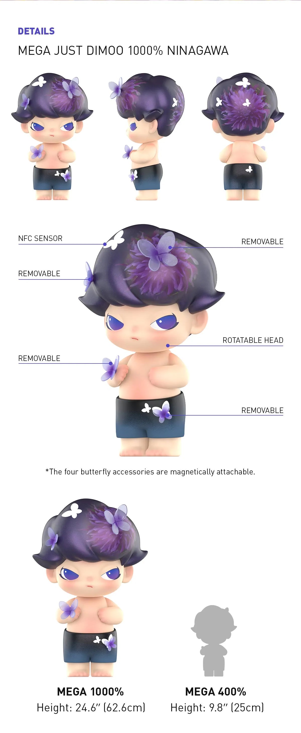 Pop Mart Mega Just Dimoo Mika Ninagawa 400% Figure