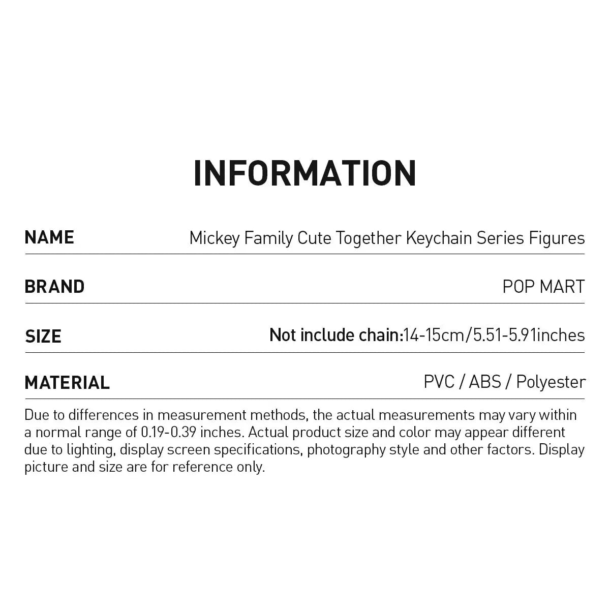 POP MART Disney Mickey Family Series Plush Pendant Blind Box