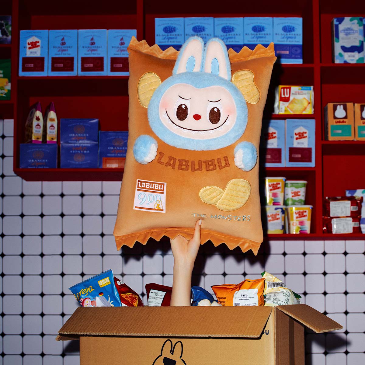 Pop Mart The Monsters Labubu Wacky Mart Series-Pillow 'Chips'