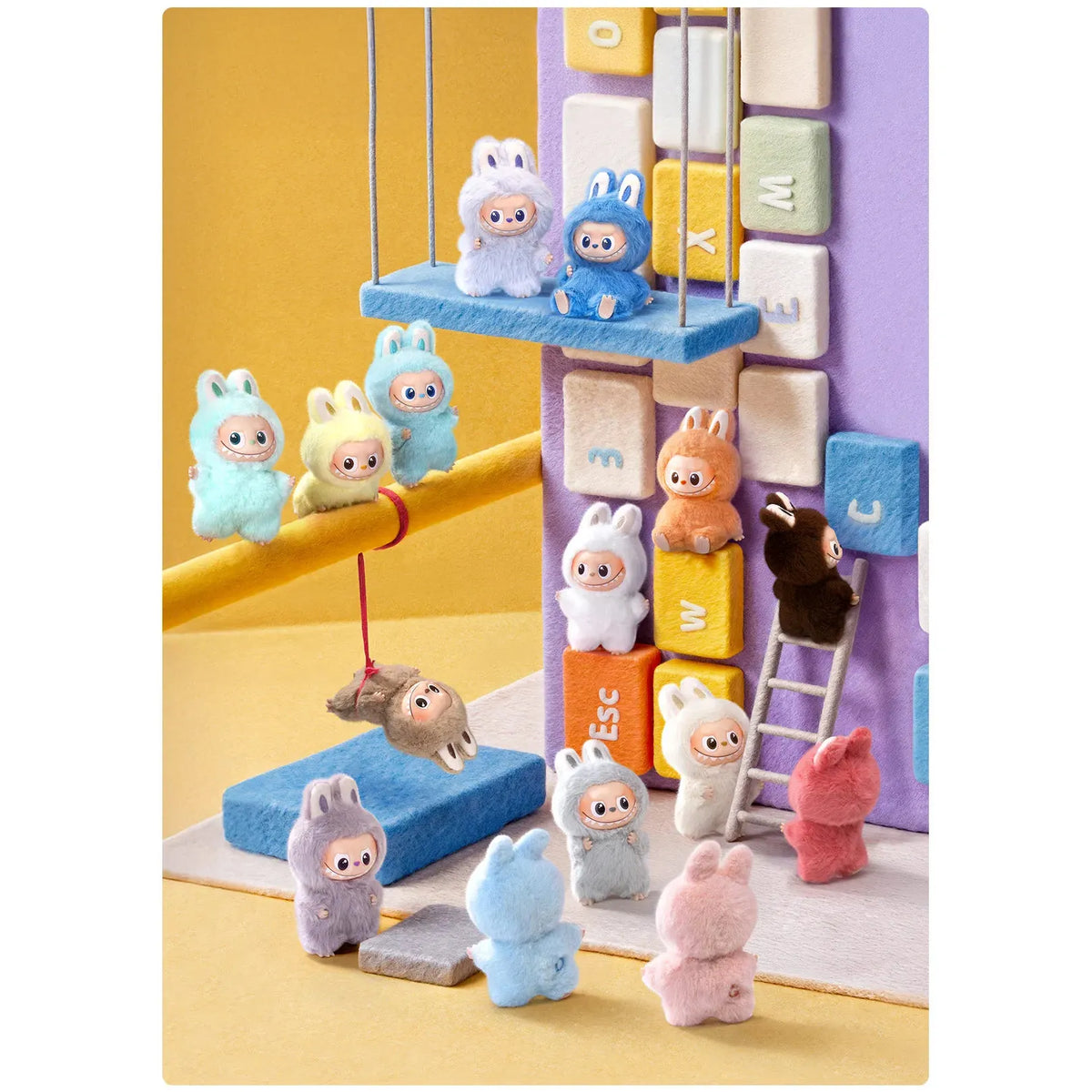 Popmart THE MONSTERS Pin for Love Series-Vinyl Plush Pendant Blind Box (N-Z) x 1