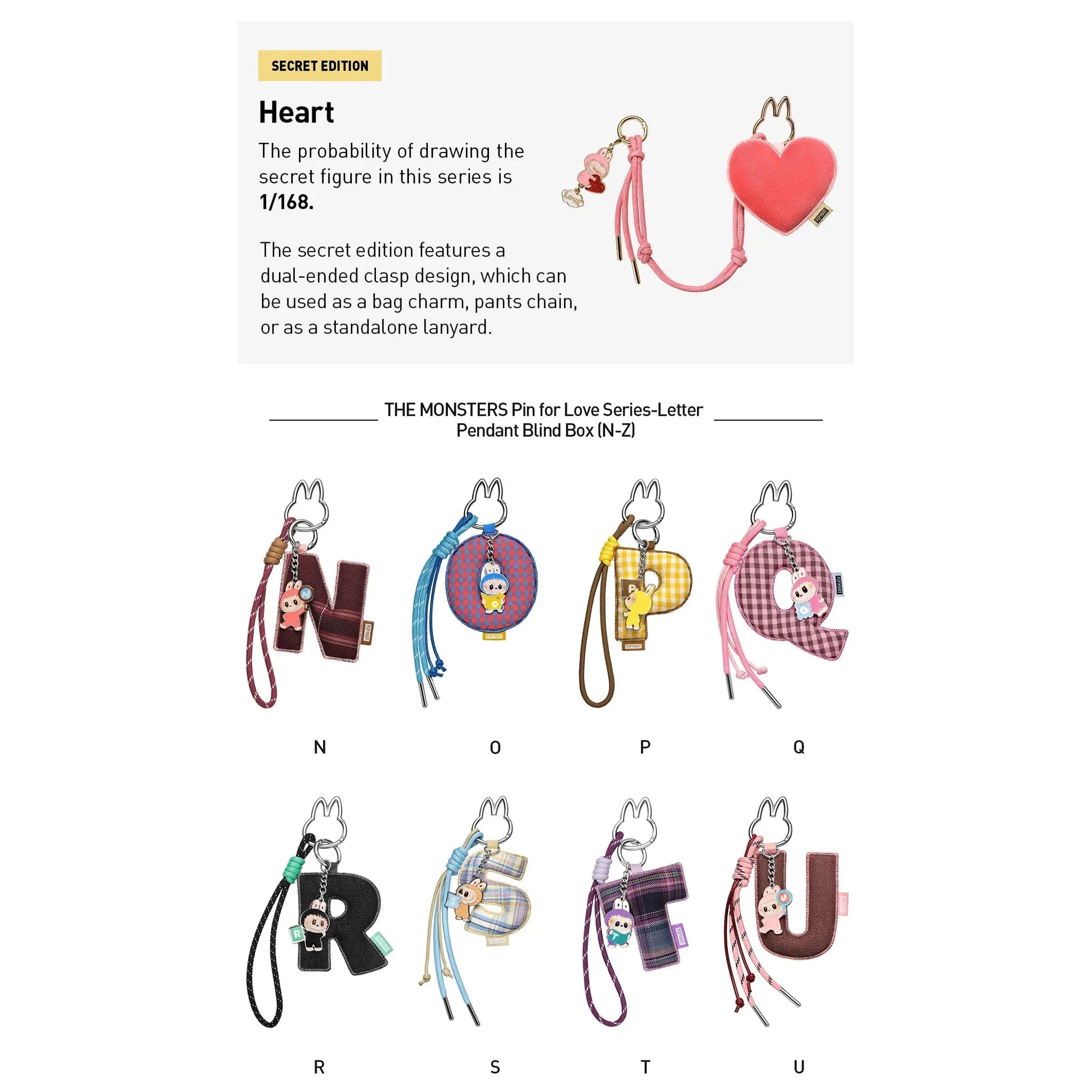 Buy THE MONSTERS Pin for Love Series- Letter Pendant Blind Buy THE MONSTERS Pin for Love Series- Letter Pendant Blind