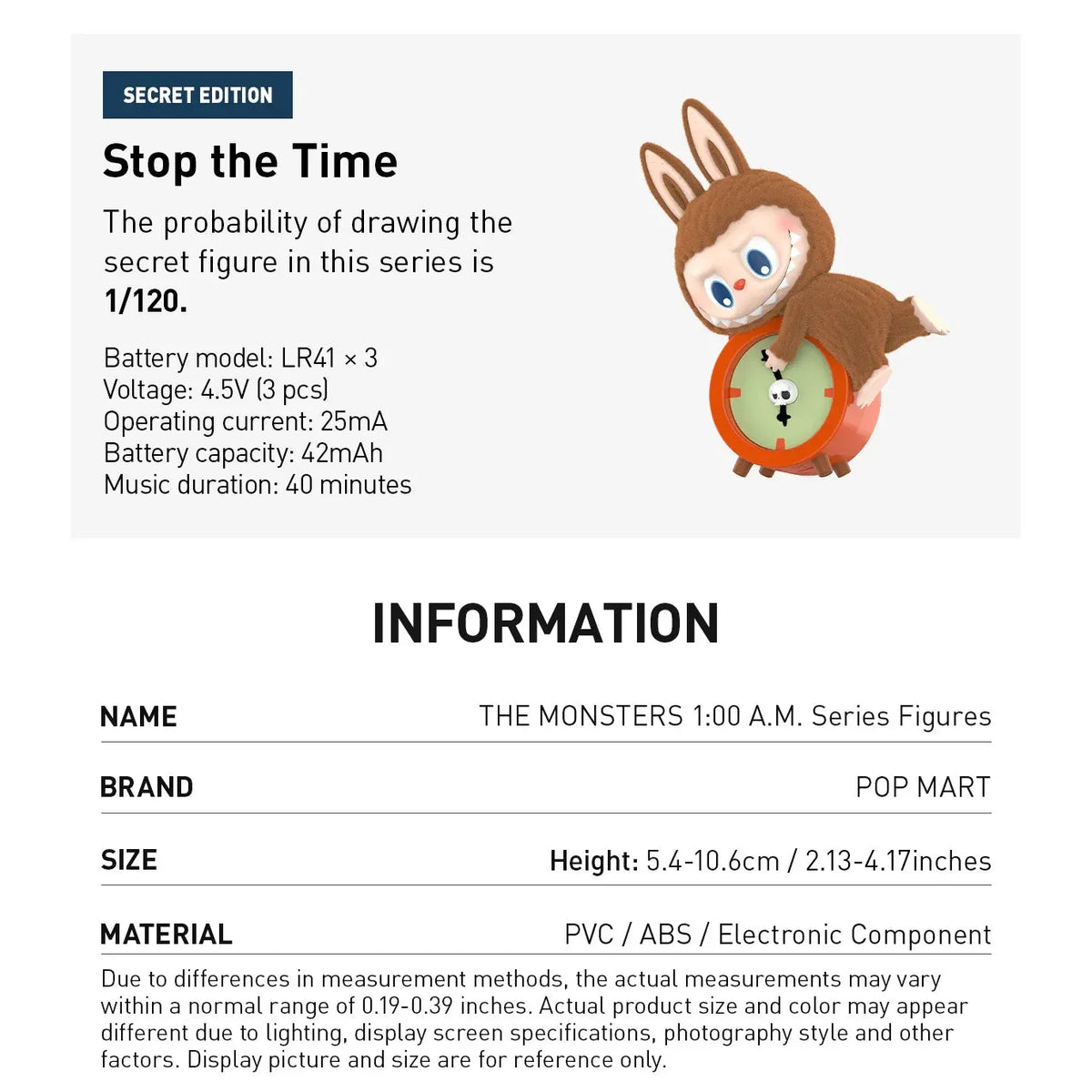 Pop Mart THE MONSTERS 1:00 A.M. Series Figures Blind Box