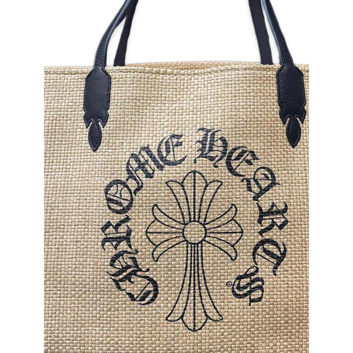 Chrome Hearts medium cross logo beach tote bag