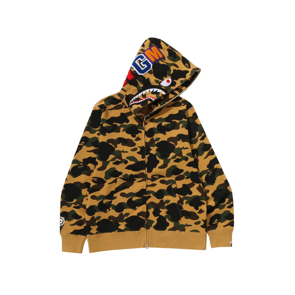 BAPE Color Camo Shark Full Zip Hoodie 'Yellow'