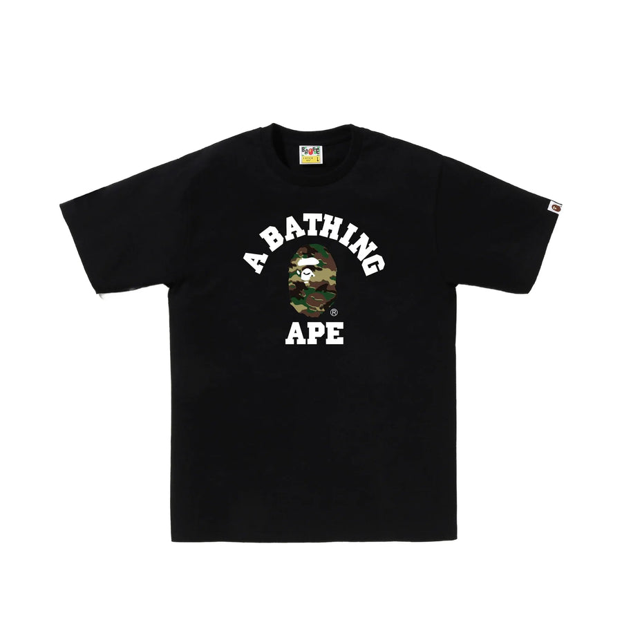 BAPE 1st College T-Shirt 'Black/Camo'