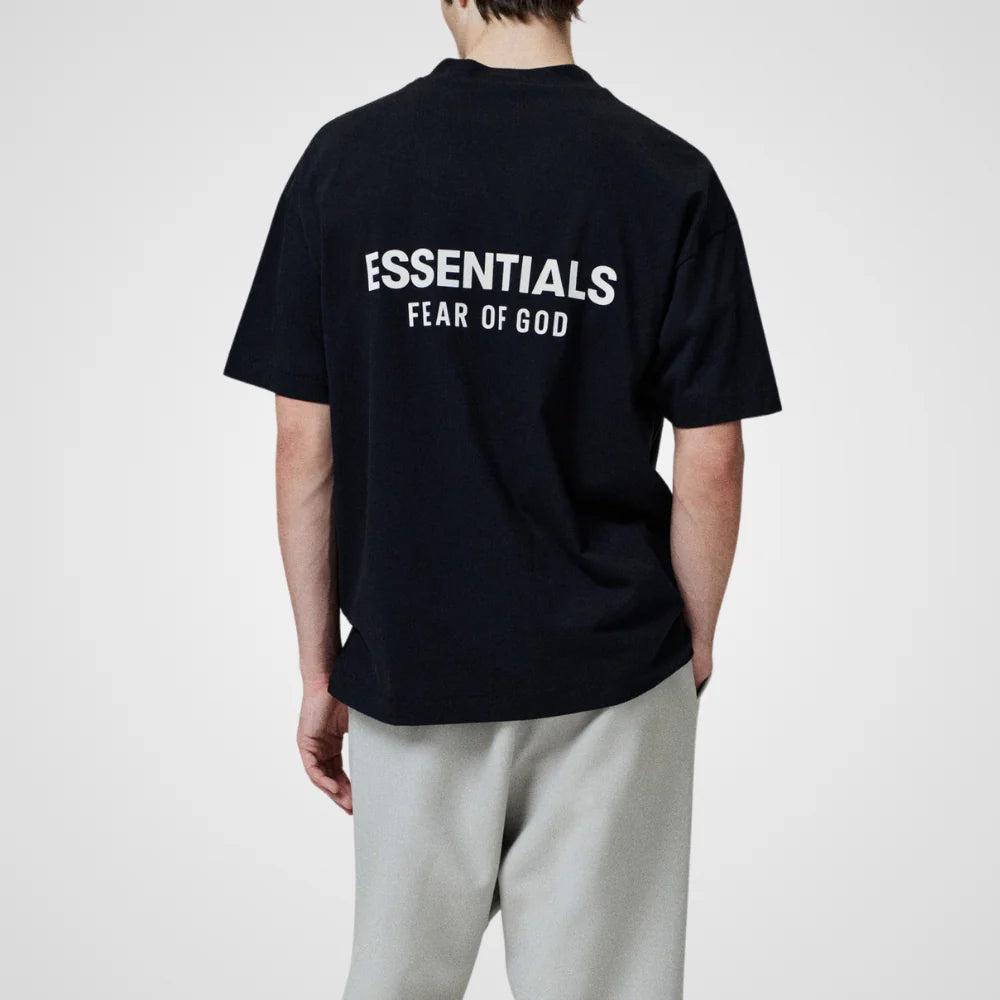 Fear Of God Essentials SS25 T-Shirt 'Jet Black/White Logo'