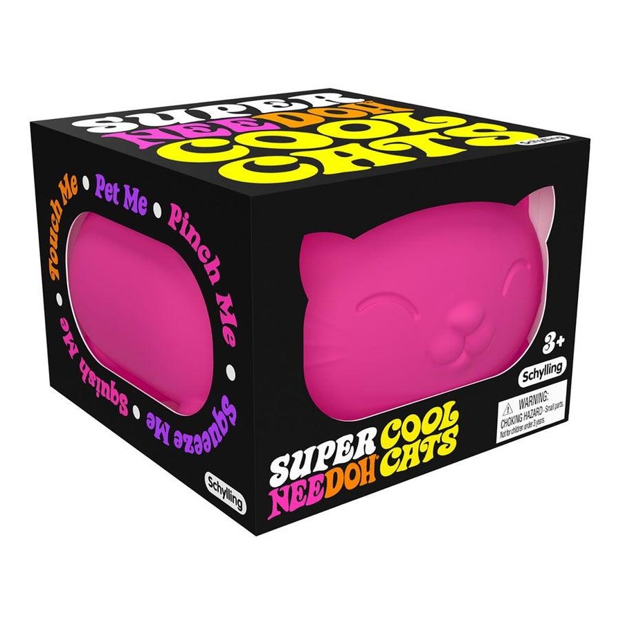 Schylling Super Nee Doh Cool Cats Kids Squishy/Squeeze Toy 12cm Assorted