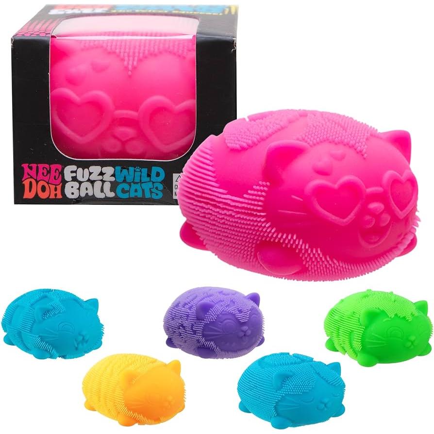 NeeDoh Schylling - Fuzz Ball Wild Cats x 1 (Random Colour)