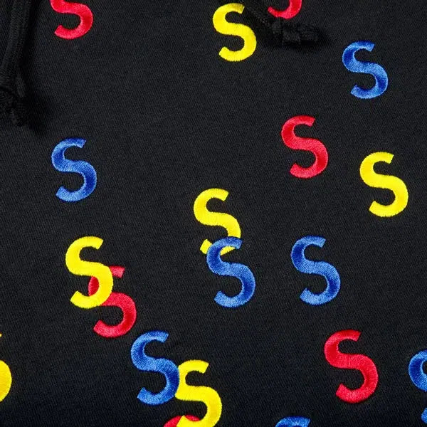 Supreme Embroided S Hooded Sweatshirt (Black) | Waves Never Die | Supreme | Hoodie