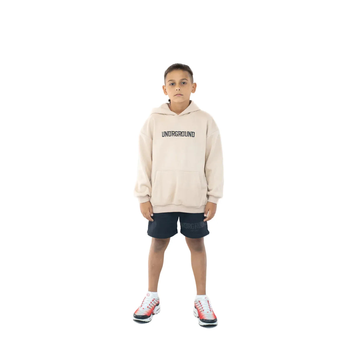 Undrground Moving In Silence Hoodie 'Tan' Kids