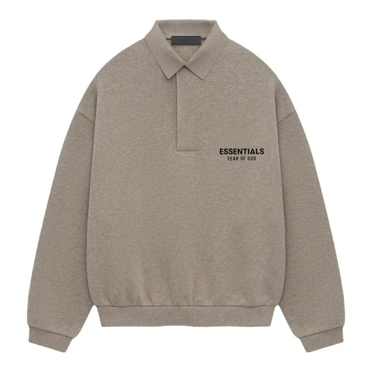 Fear Of God Essentials Holiday 24 Fleece L/S Polo 'Dark Heather Grey'