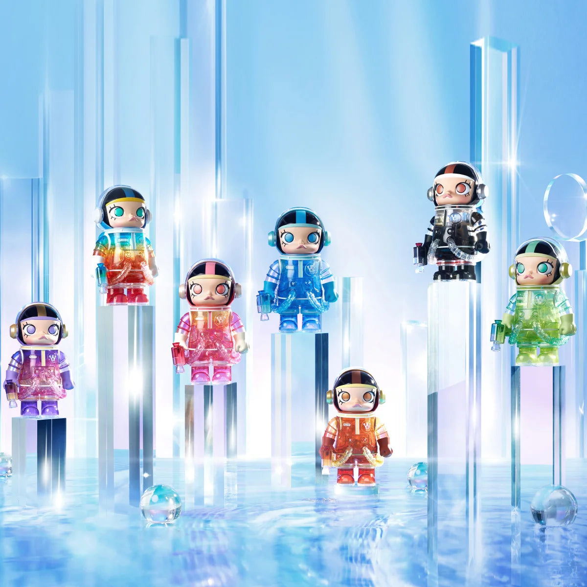 Pop Mart Mega Sapce Molly Mega Soft Drinks Series 400% 'Blue Hawaii'