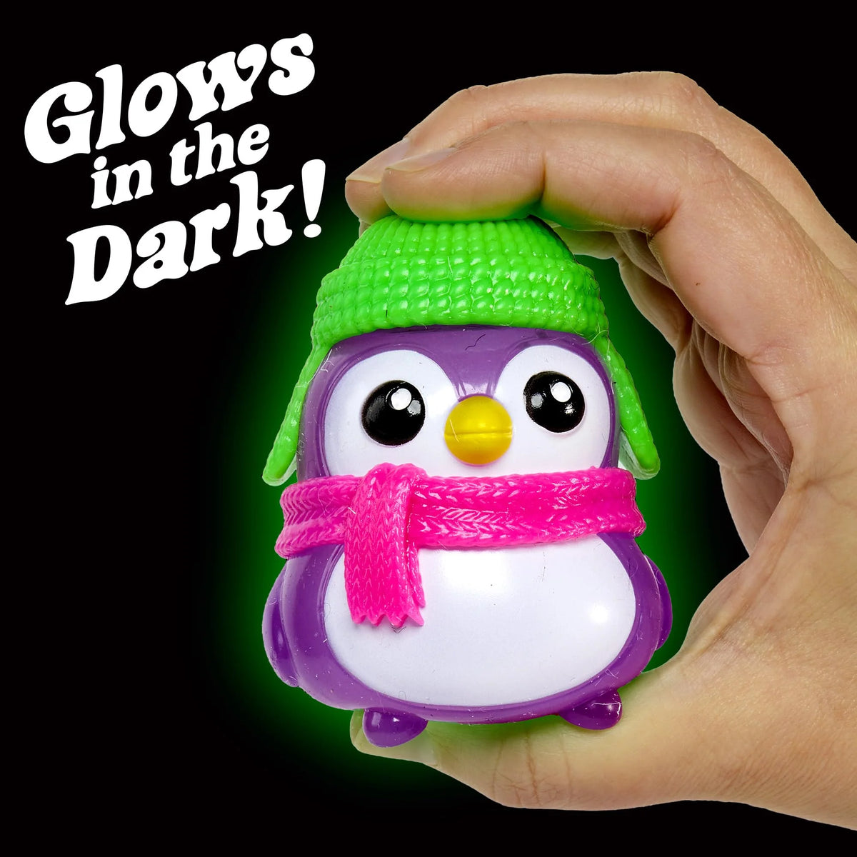 NeeDoh Polar Glow Penguin - Squishy Glow-in-The-Dark X 1