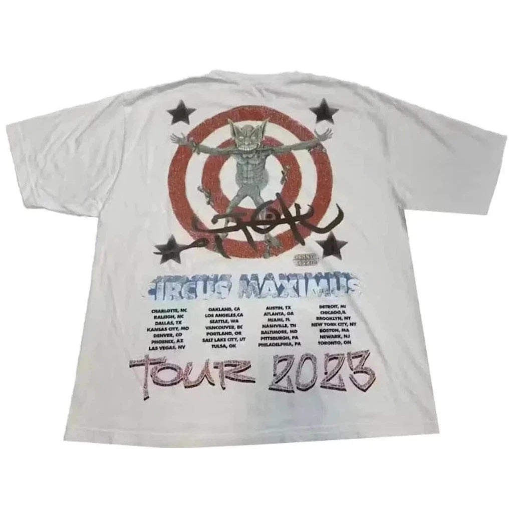 Travis Scott Utopia Circus Maximus 2023 Tour III Tee | Waves Never Die | Travis Scott | T-Shirt