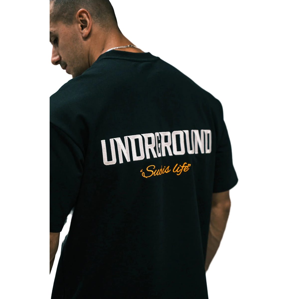 Undrground Such Is Life Relaxed Fit T-Shirt 'Black Orange'