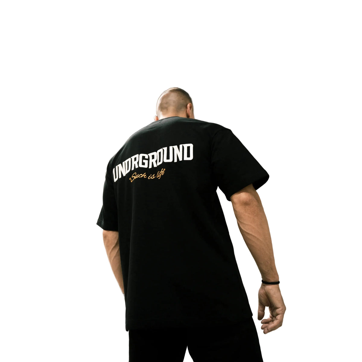Undrground Such Is Life Relaxed Fit T-Shirt 'Black Orange'