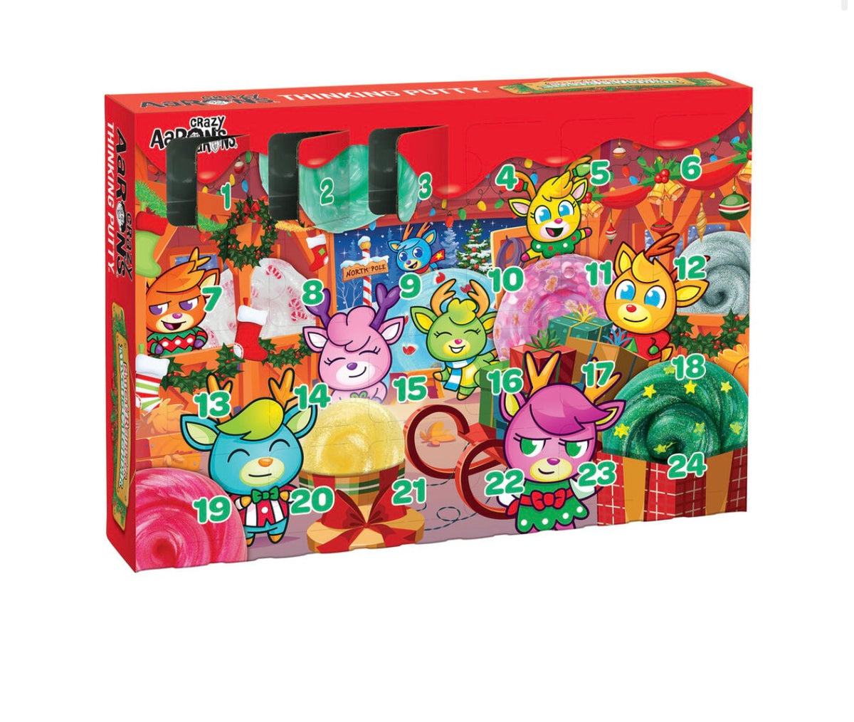 Crazy Aaron’s Thinking Putty Santa’s Reindeer Advent Calendar 2026