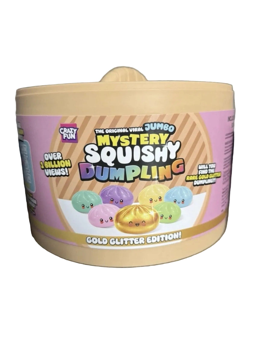 RMS Crazy Fun Jumbo Mystery Squishy Dumpling, Gold Glitter Edition x 1