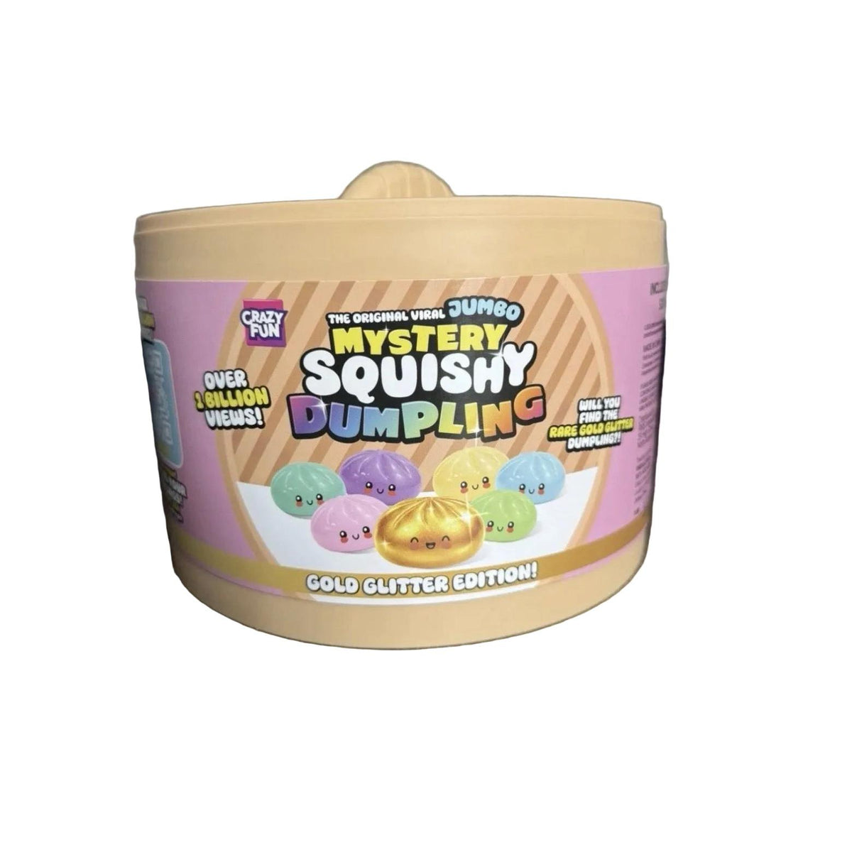 RMS Crazy Fun Jumbo Mystery Squishy Dumpling, Gold Glitter Edition x 1