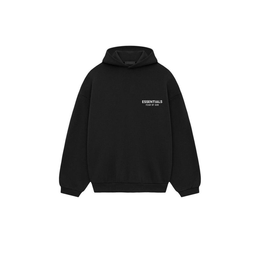 Fear Of God Essentials Pull-Over Hoodie 2024 “Jet Black/White Logo”
