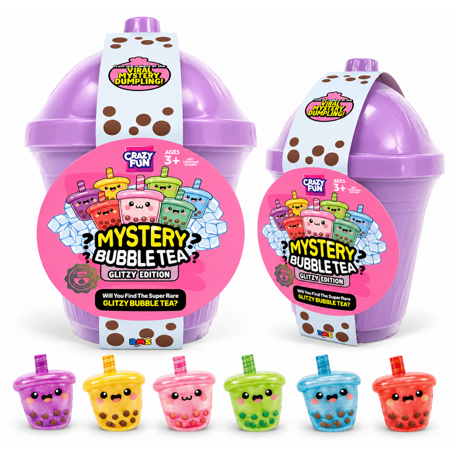 RMS Crazy Fun Mystery Dumpling Bubble Tea Glitzy Edition BLIND BOX VIRAL BOBA x 1