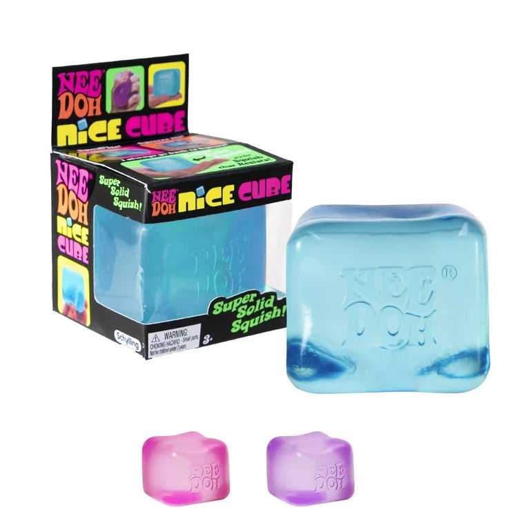 NeeDoh Nice Cube, Satisfying Square Shaped Sensory Toy x 1 (Random Colour)