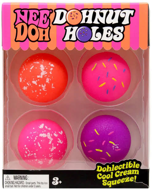 Schylling Needoh Dohnut Hole NeeDoh Squishy Fidget Toy Multicolor 4ct