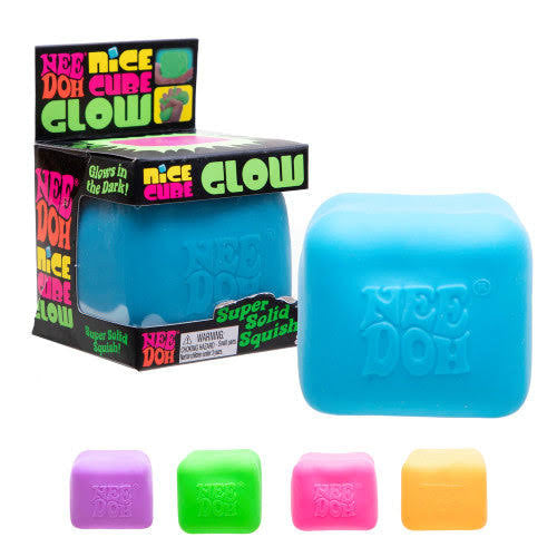 Schylling NeeDoh Glow in the dark Cube x 1